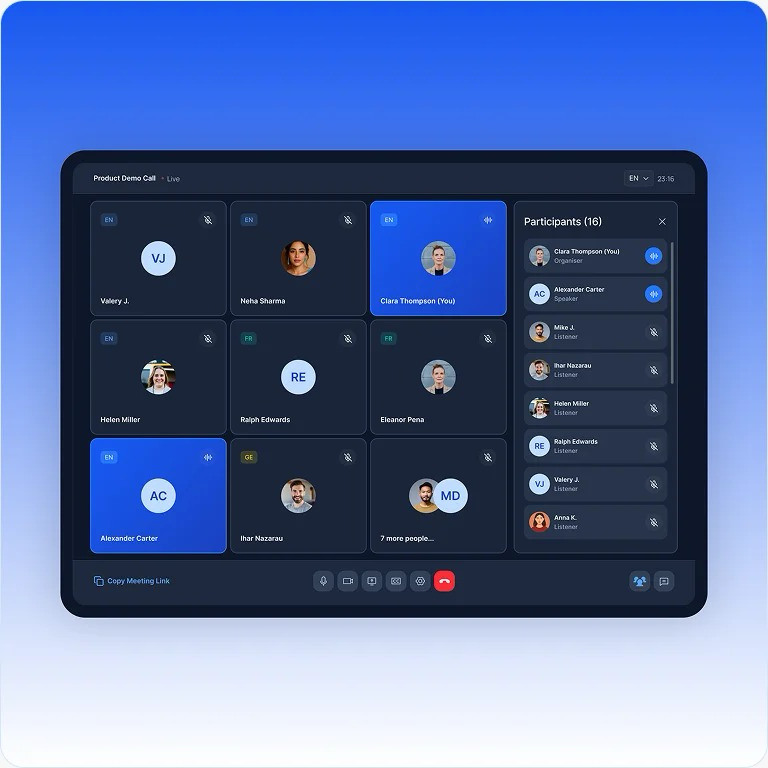 Utopia Video Instant Meeting Interface